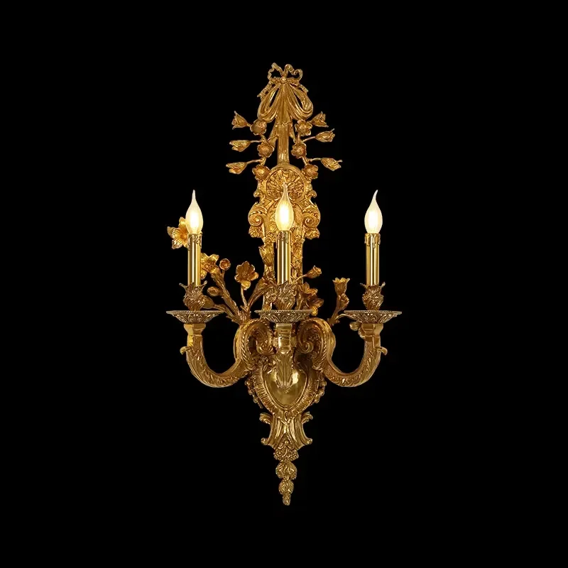 JewelleryTop French Style Lights Wall Mount Lamp Hotel Mid century Wall Sconces Candle Victorian Wall Lights for Home