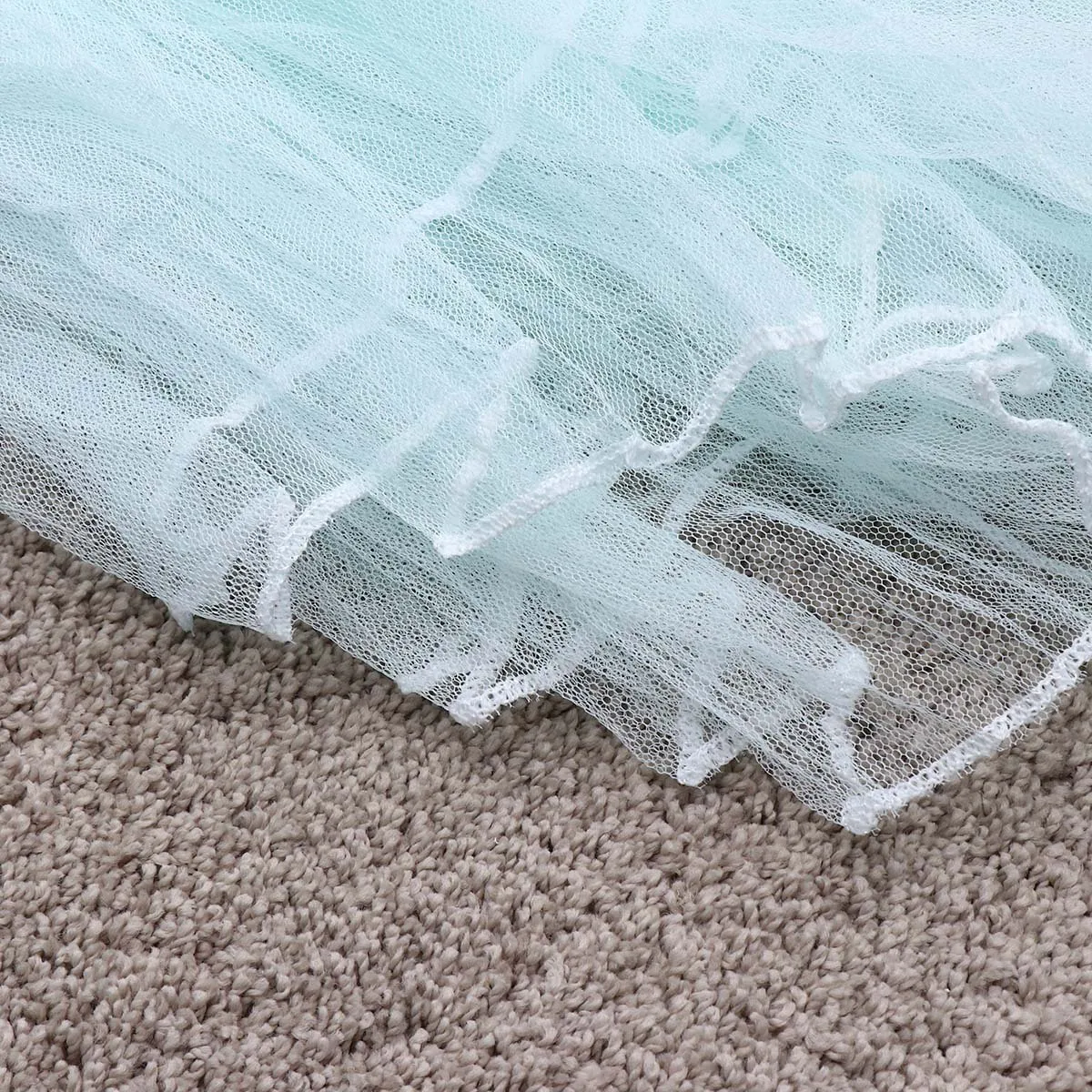 جولة ناموسية المظلة أكوا الأزرق لينة طفل سرير الفراش قبة المعاوضة تنفس حماية الطفل جولة صافي