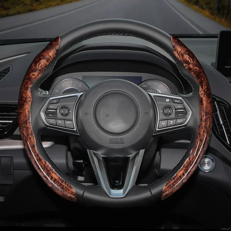 Suitable for Acura Wood Steering Wheel Cover Suitable for Mdx Rsx Integra Tlx 2015 Rl Ilx Csx 2010 Tl 2008 Type S Dc2 Tsx Wagon
