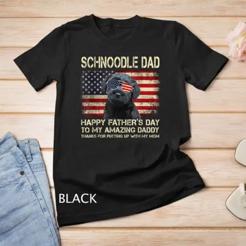 Schnoodle Dog Dad Happy Father's Day To My Amazing Dog Dad Unisex T-shirt