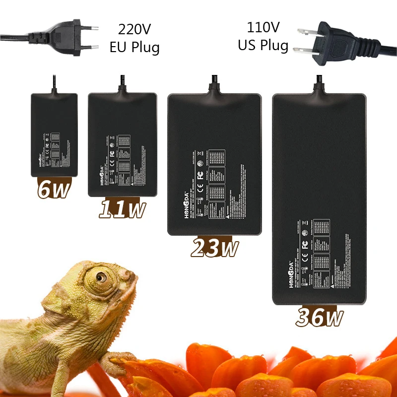 6-36W Terrarium Reptiles lizard Heat Mat Climbing Pet Heating Warm Pads Intelligent Adjustable Temperature Controller Mats US EU