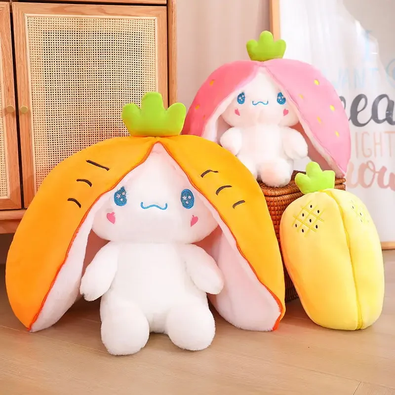 

Kawaii Sanrio Anime Carrot Rabbit Plush Toy Kawaii Carrot Cinnamoroll Bunny Plushie Doll Soft Stuffed Room Decor Gifts kids toys