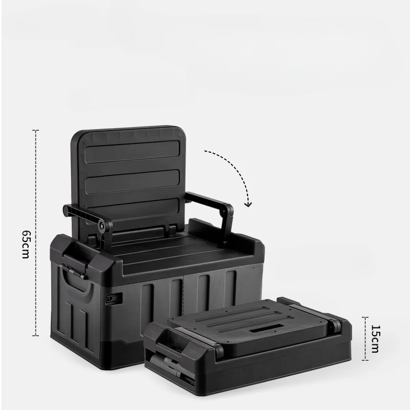 Foldable Thickened Plastic Storage Box for Clothes, Toys and Camping Gear