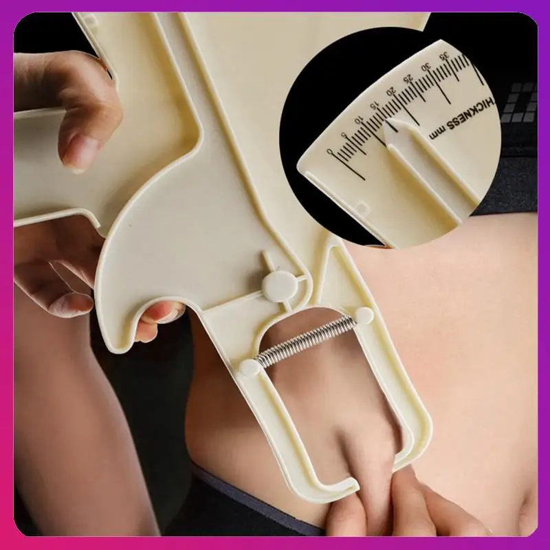 1 Piece Precision Caliper Sebum Caliper Fat Clip Sebum Caliper Fat Thickness Measurement Ruler Personal Fat Ruler White