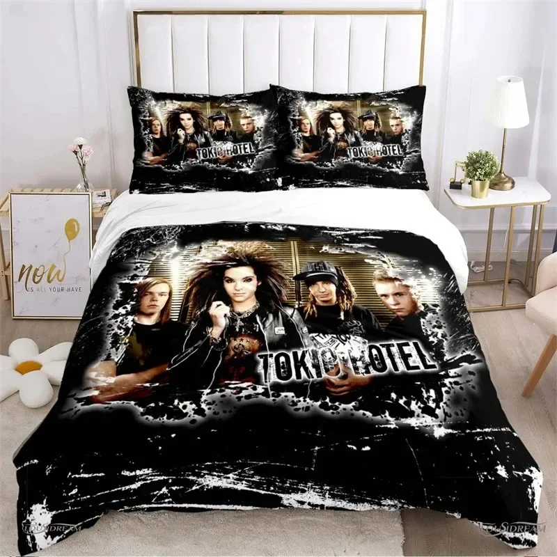 Tokio Hotel 3d Printing Rock Band All Season Duvet Cover Bedding Sets Soft Quilt Cover And Pillowcases Single Double Queen King