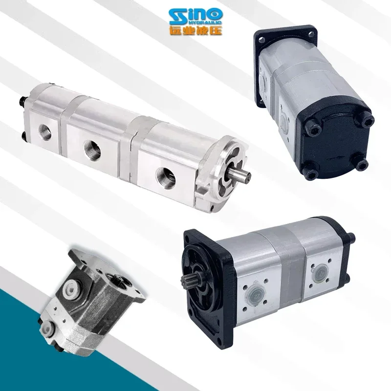 Three-stage commercial hydraulic gear pump rexroth Double gear pump Tandem gear pump for agricultural machinery