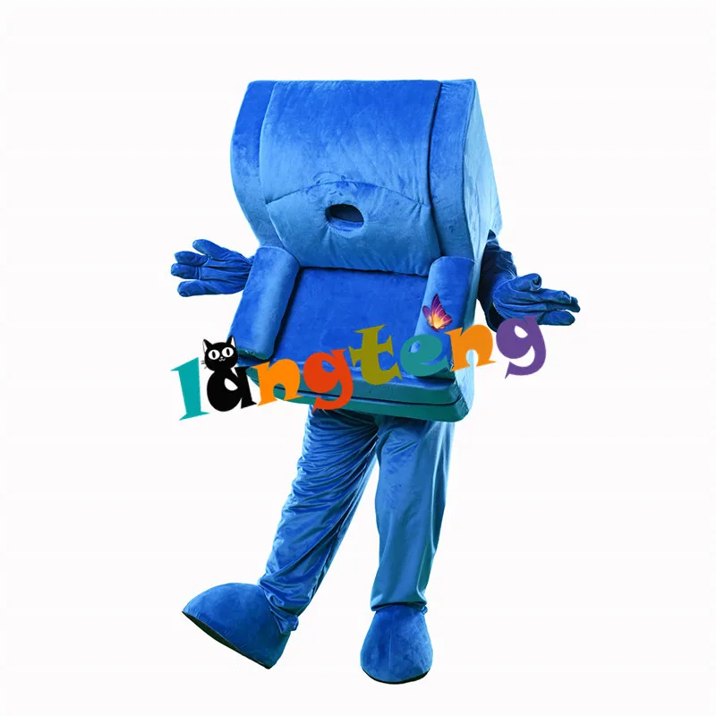 1327 Customized Funny Big Blue Sofa Adult Mascot Costumes Cosplay Apparel Business Mascots