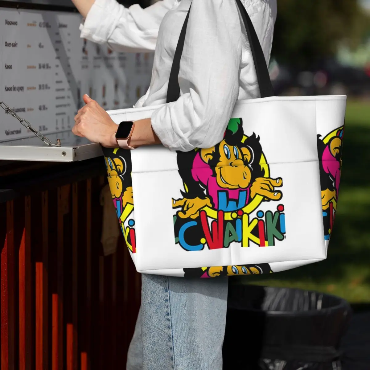Monkey Lc Waikiki Singe Beach Tote Bag Sport Gym Yoga Duffle Large Tote Bag Women Travel Bag Fitness bag