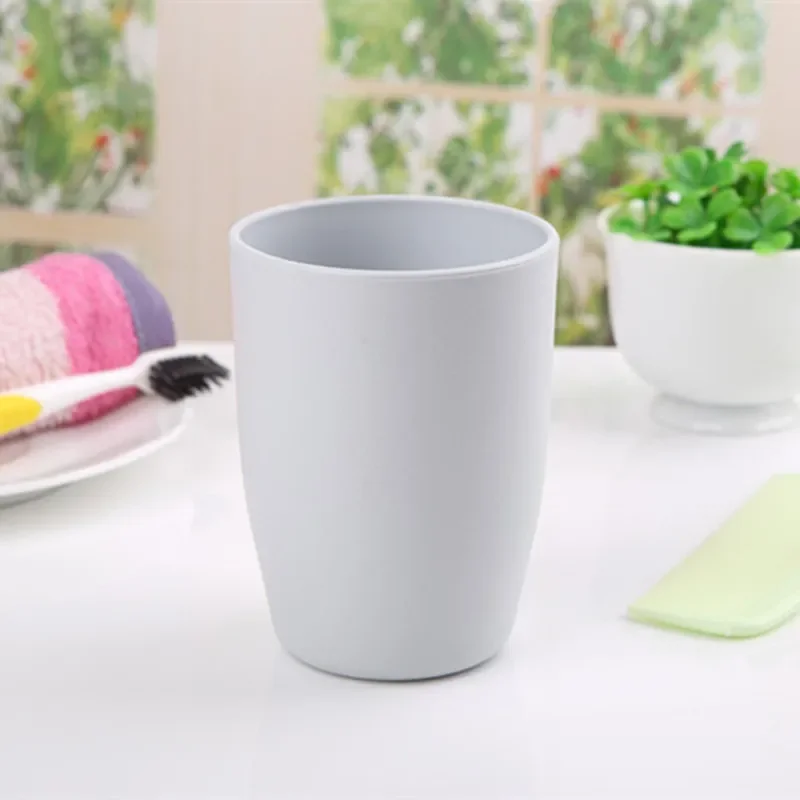 Round Plastic Toothbrush Cup Lovers Toothbrush Cup Simple Household Bathroom Toilet Wash Cup Gargle Cup