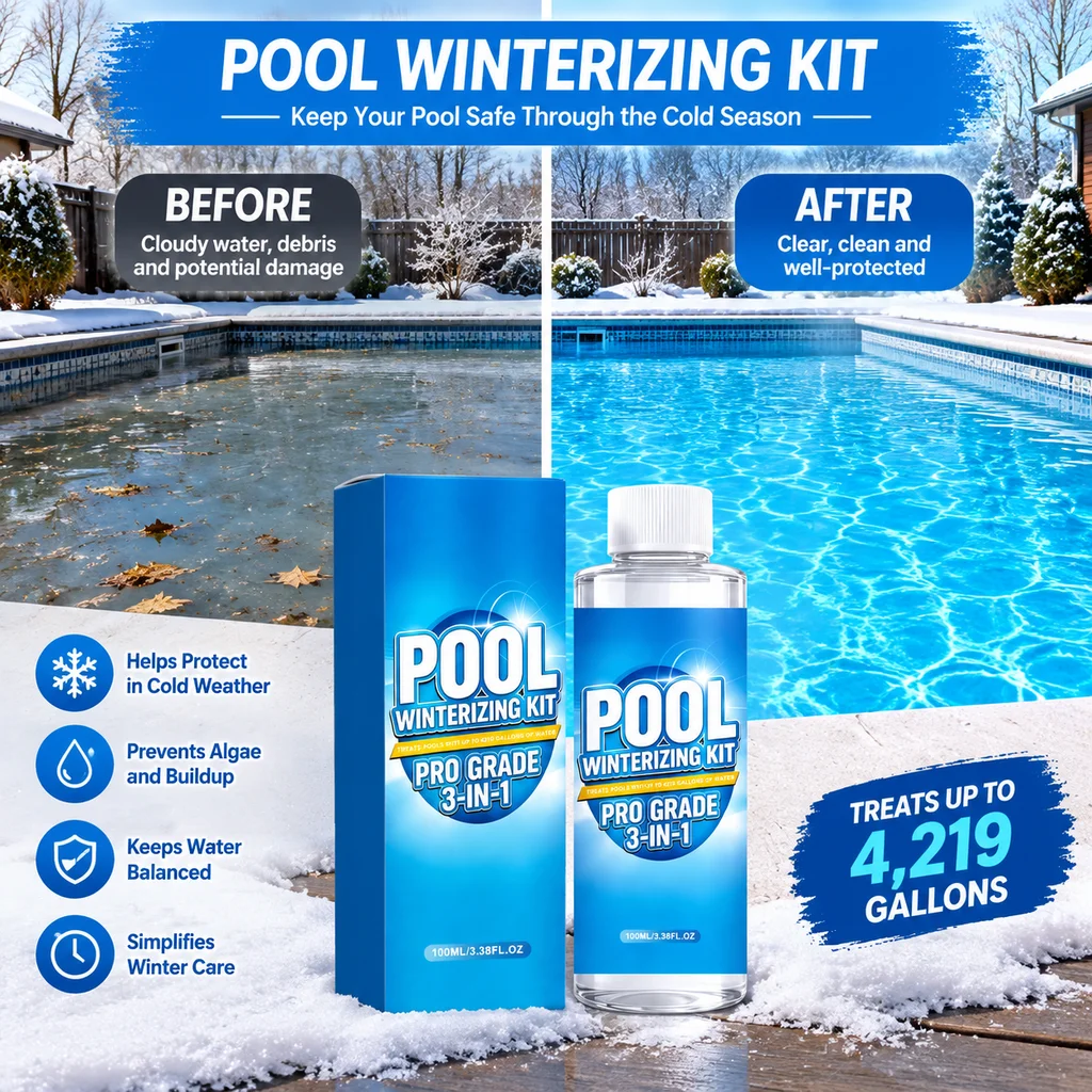 Winter Pool Care Pool Winterizer Pool Closing Treatment Swimming Pool Water Maintenance Seasonal Pool Chemical 100ml Home Pools