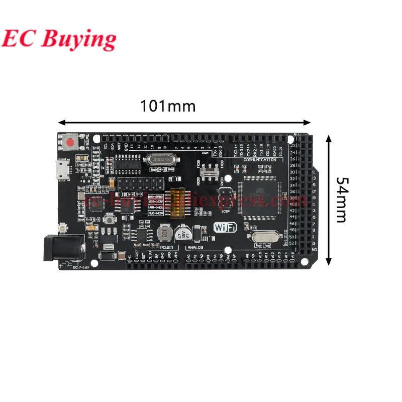 ATMEGA2560 ATMEGA2560-16AU CH340G R3 Moduł rdzenia programowania Embedded Pro Mini Mega WiFi AVR TYPE-C USB dla Arduino Mega256 — zdjęcie produktu 2
