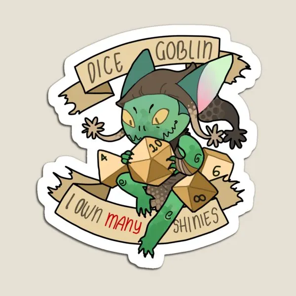 サイコロゴブリン 1 マグネットホームキッズ面白い装飾カラフルなおもちゃ子供ホルダーベビー冷蔵庫磁気冷蔵庫オーガナイザー