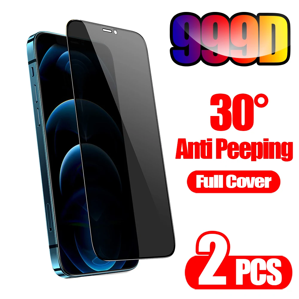 

2Pcs Anti Spy Screen Protector For iPhone 17 Pro Max/17 Air Privacy Tempered Glass