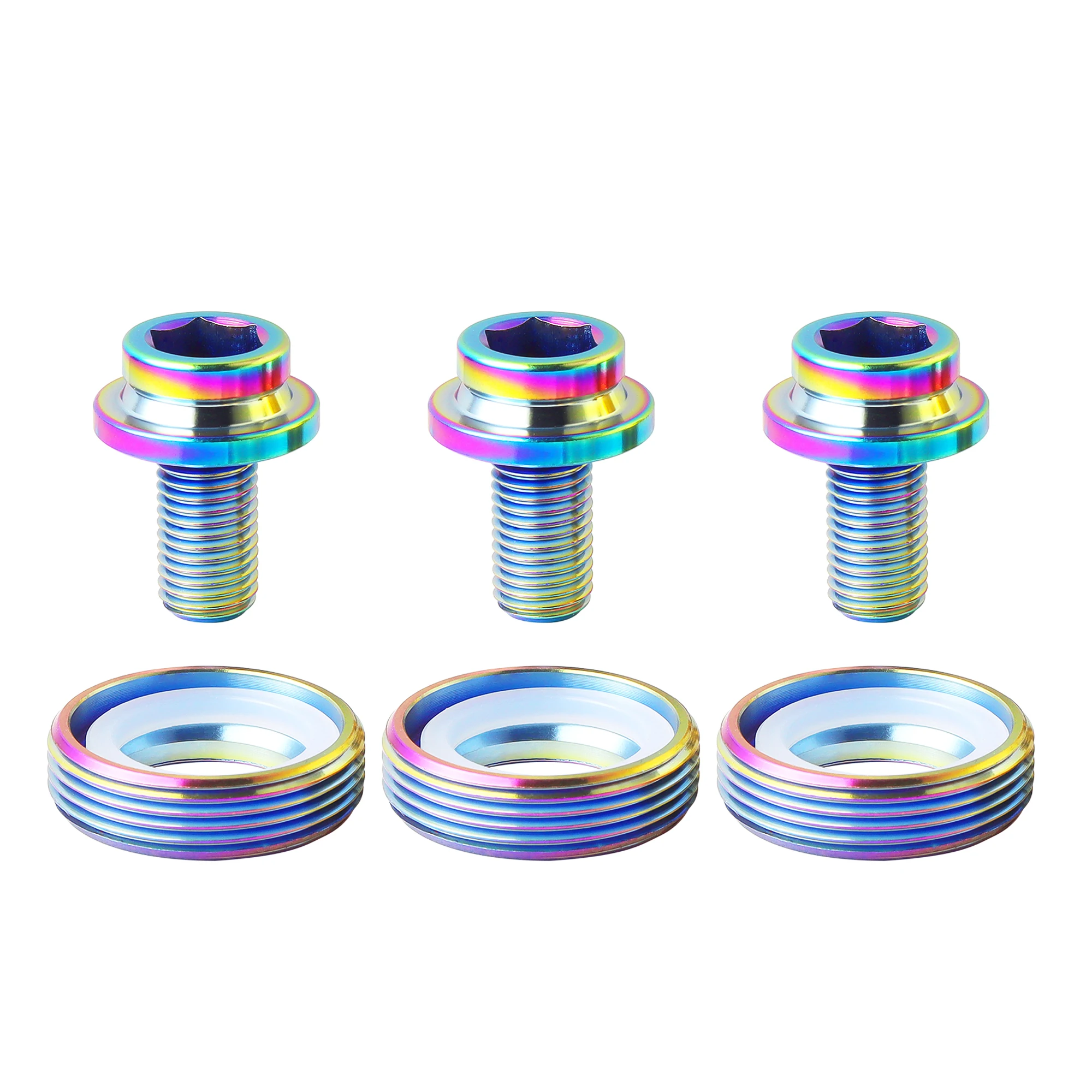 AliExpress OIMG Titanium M8X15mm Crank Cap Bottom Bracket Axle Screw Center Shaft Crankset Fixing Bolts for Bike Cover Square Hole Crankarm Bolt