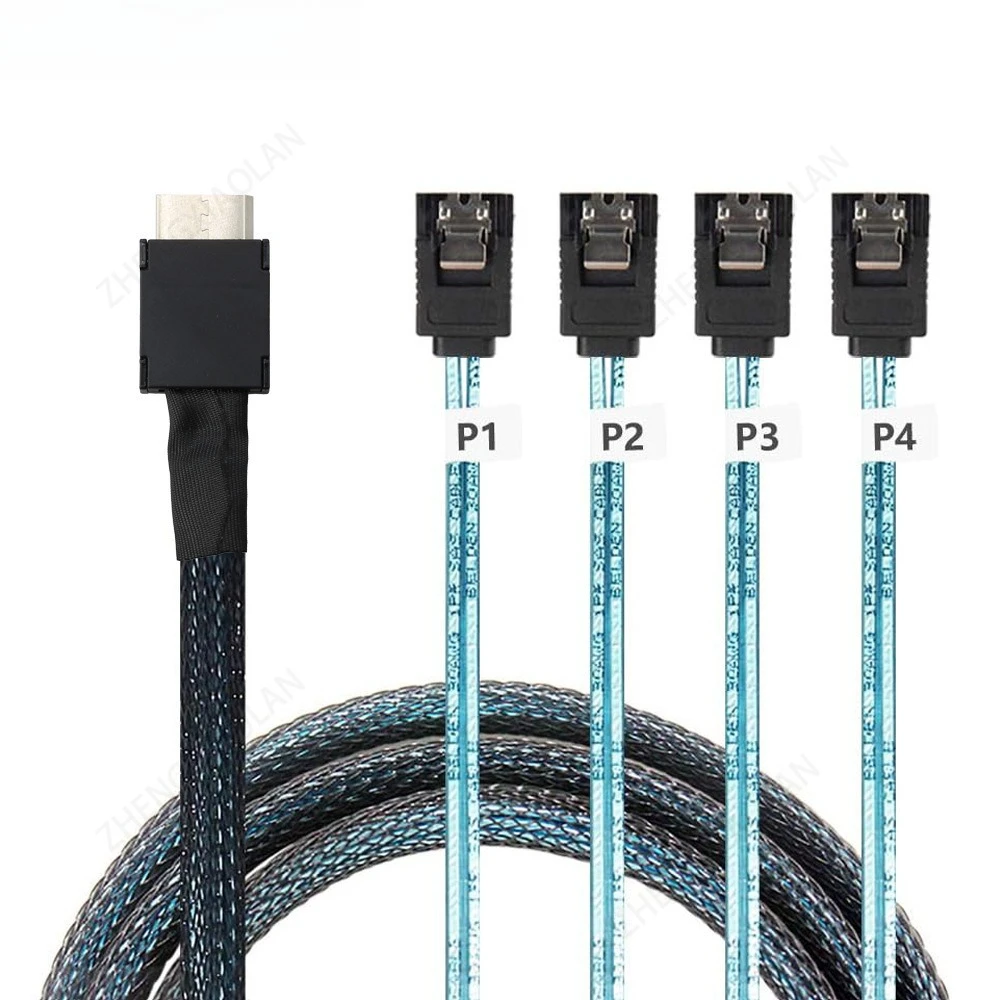 

OCuLink PCI-Express SAS SFF-8611 4i to 4X SATA 7P cable
