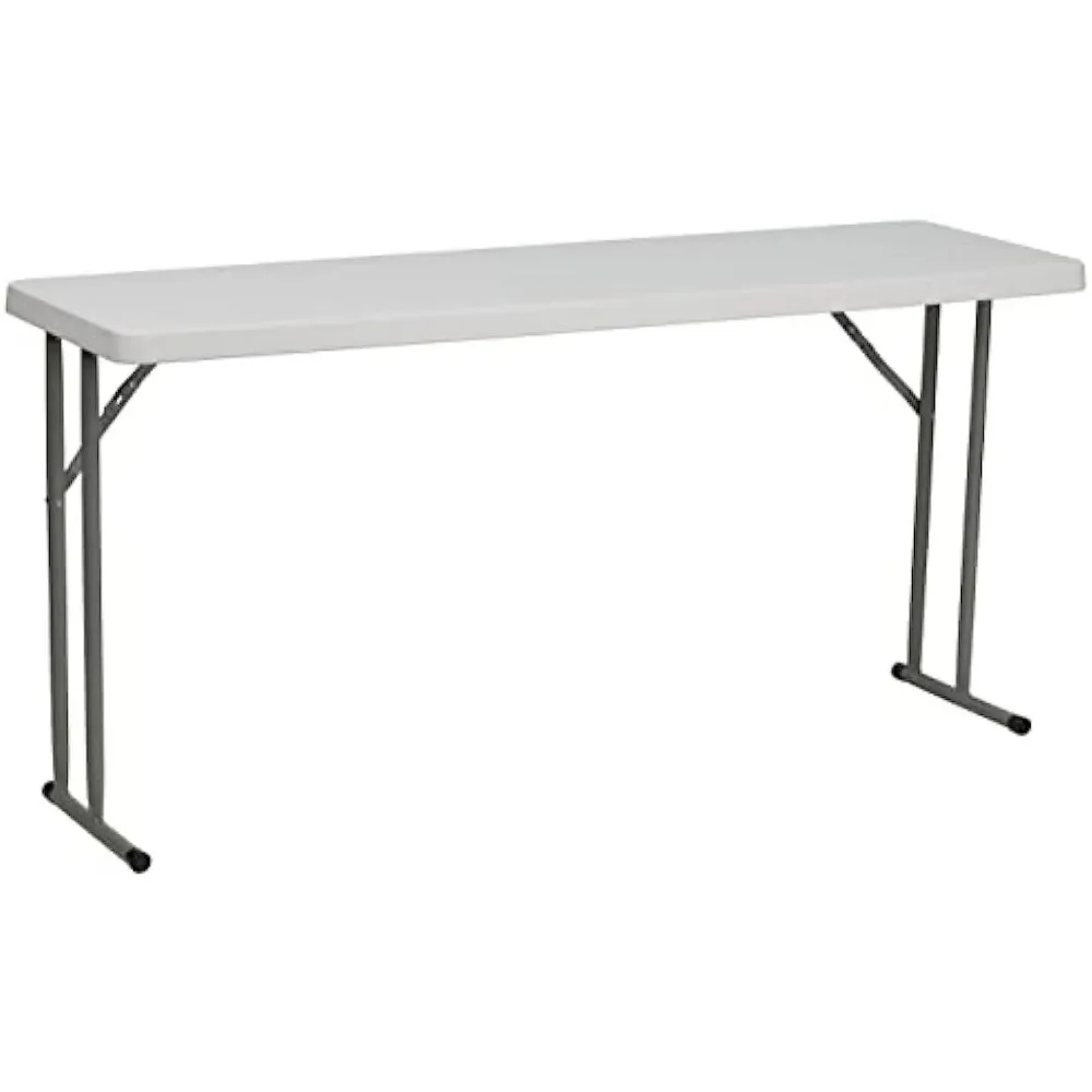 

5-Foot Granite White Plastic Folding Training Table Picnic Table Outdoor Table