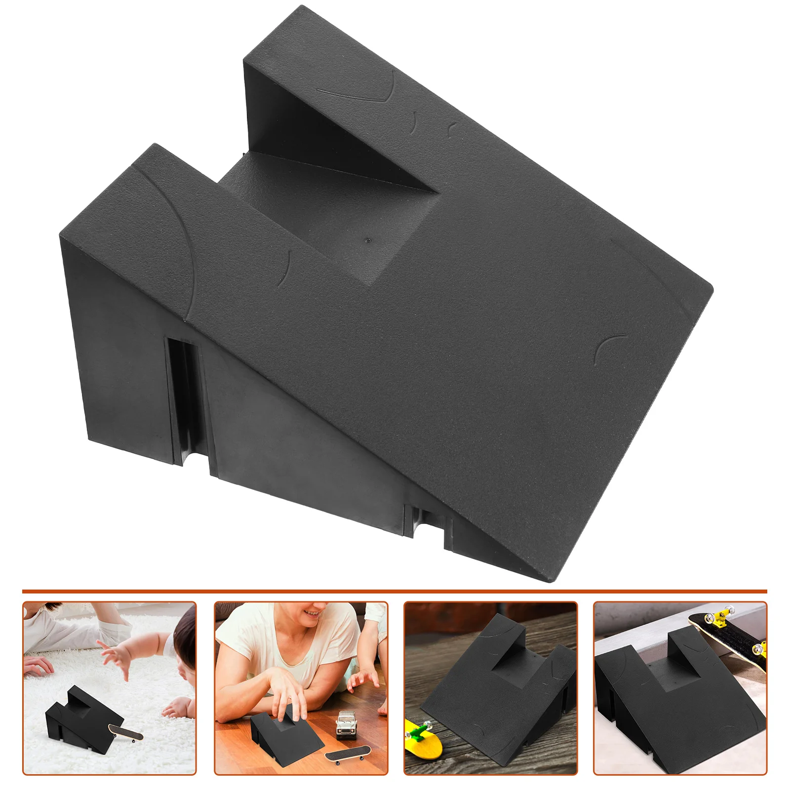1pc Finger Skateboard Plastic Ramp Parts For Kids, Fingerboard Training Props, Mini Skate Park Obstacle Set, Child Game