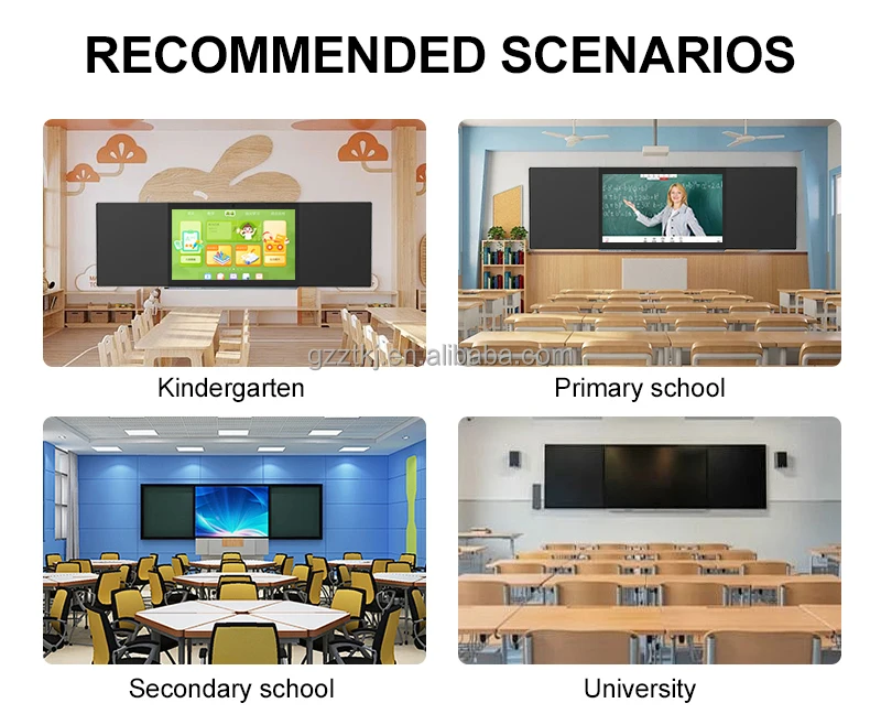 Layar Sentuh Led Papan Tulis Cerdas Definisi Ultra-tinggi 85 Inci Untuk Ruang Kelas