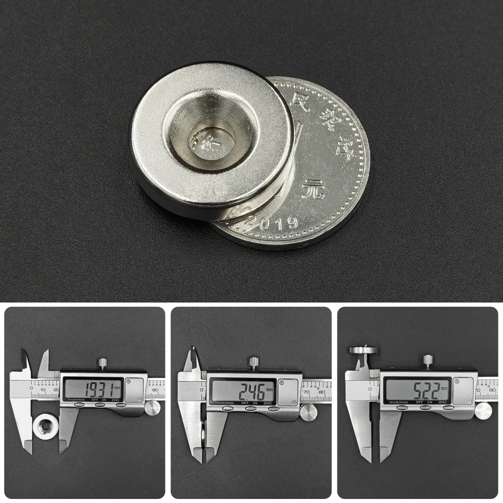 2/5/10/15/30 Stück 20X5-5 Magnet 20mm X 5mm Loch 5mm Runde Superstarke Starke Permanente Magnetische Scheibe – Detail 11