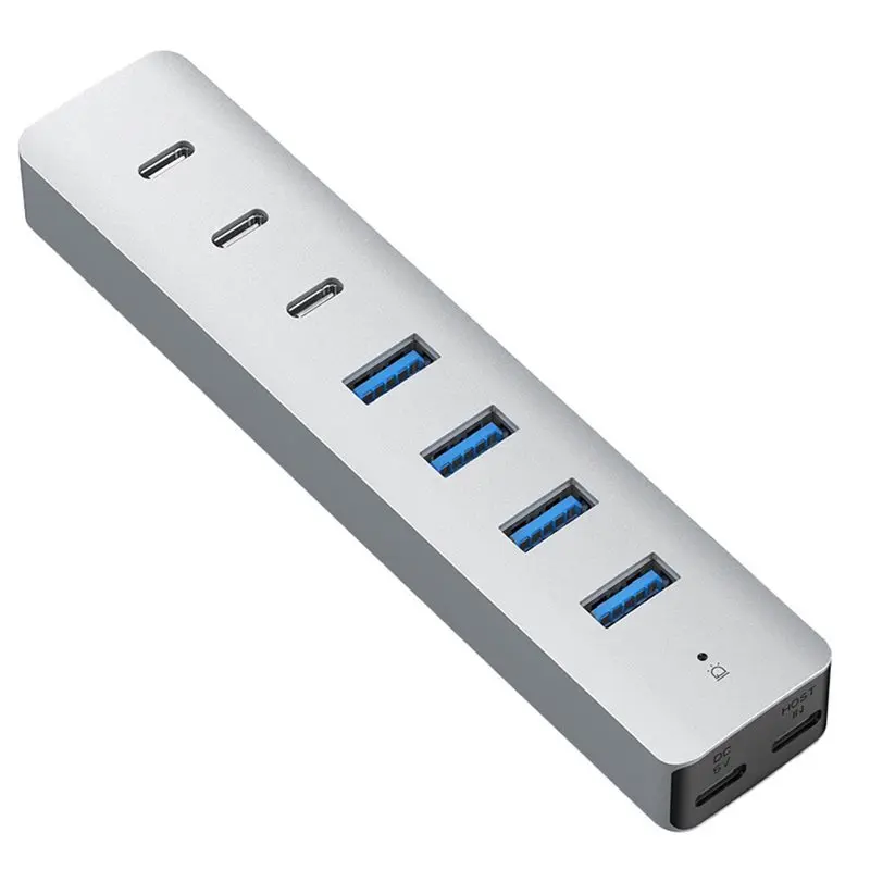 USB Hub USB Splitter 4 USB3.1+3 TYPE C3.1 Multi Port Desktop USB Adapter Powered For Laptop, Phones, PC, And So On
