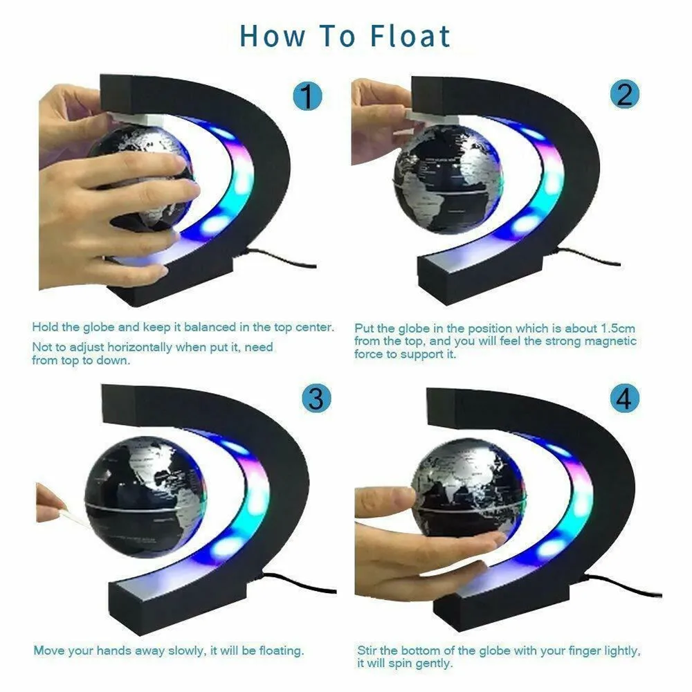 Led World Map levitazione magnetica Floating Globe Home Electronic Antigravity Lamp novità Ball Light decorazione regalo di compleanno