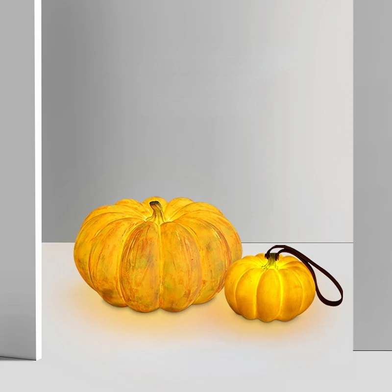 Outdoor Waterproof Garden   Landscape Lamp Park Imitation Pumpkin Resin Garden Decorative Lamp Portable  Lawn