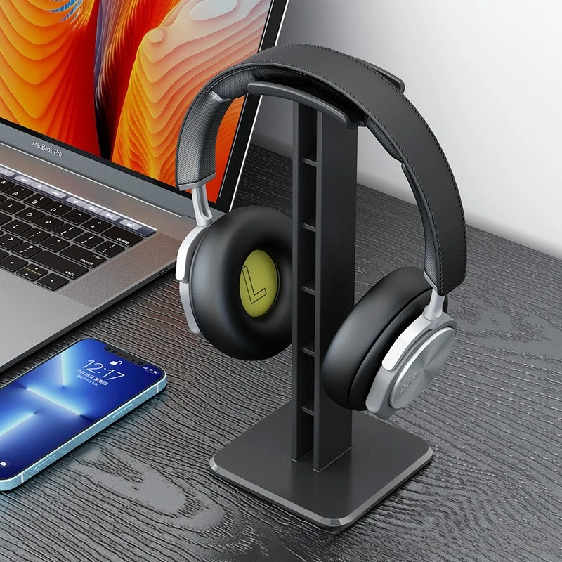 ABS One-Piece Headphone Stand, Over-Ear Gaming Headset Display Rack, Perfect for Internet Cafes and Desks