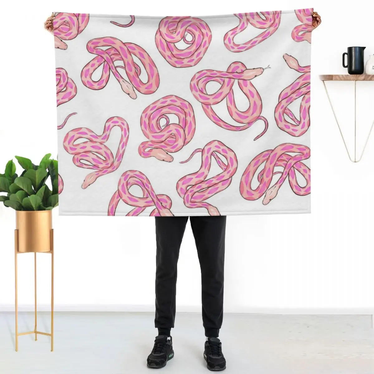 Pink Snakes Throw Blanket for sofa Decorative Beds for babies Bed Fashionable Blankets For Sofas sofa bed Blankets