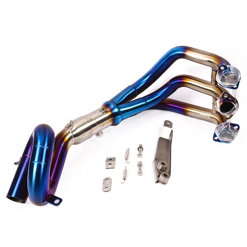 الانزلاق على ل XSR 900 FZ09 MT MT09 MT-09 FZ-09 XSR900 نظام الجبهة رابط دراجة نارية العادم الأنابيب 51 مللي متر الهروب