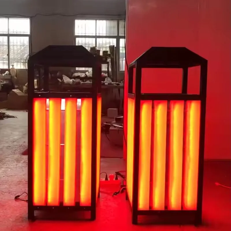 Luminous trash can, remote control LED light 16 color outdoor waterproof garden landscape decoration trash can