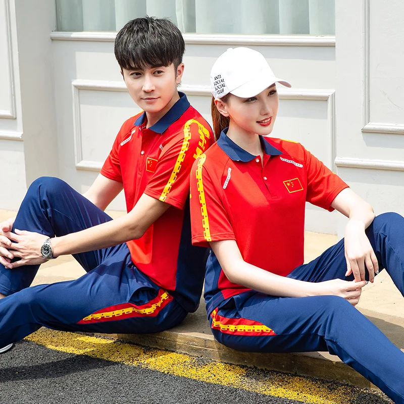 Summer Women Chinese National Sportswear Martial Arts Taekwondo Fencing Training Suit Table Tennis Shooting Team Uniform Men