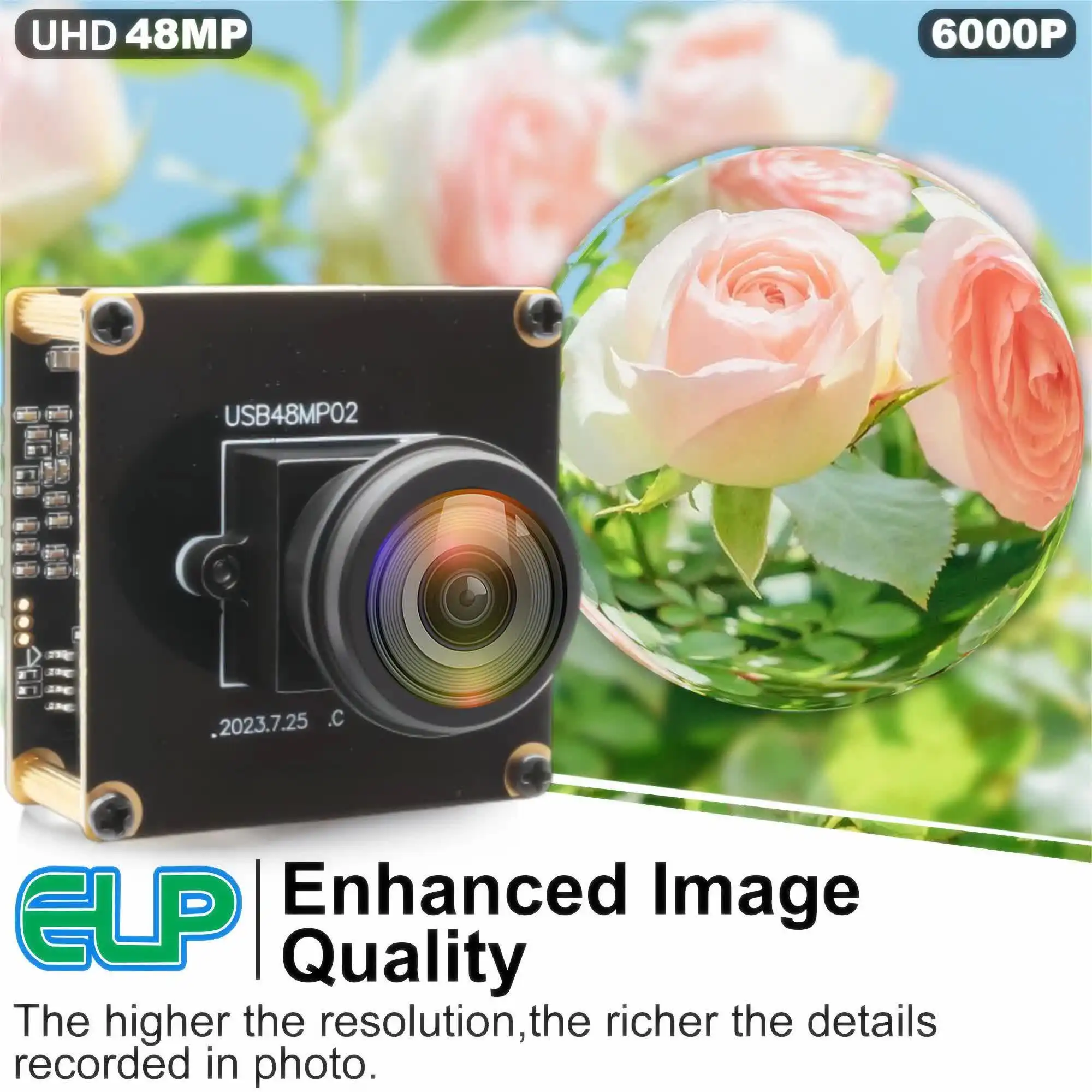 SVPRO Webcam 48MP IMX586 8K CMOS UVC Mini Wide Angle USB PC Computer Video Camera with 185 Degree Lens