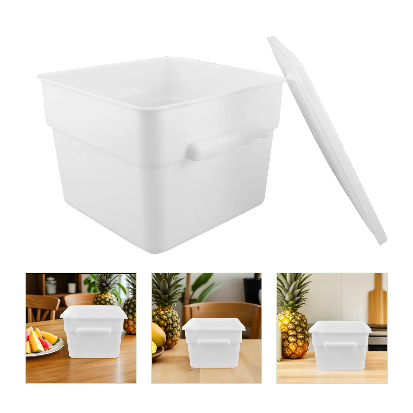 

12L Square Stackable Kitchen Storage Container Plastic Food Container with Lid Freezer Safe Microwave Safe for Milk Tea Juice