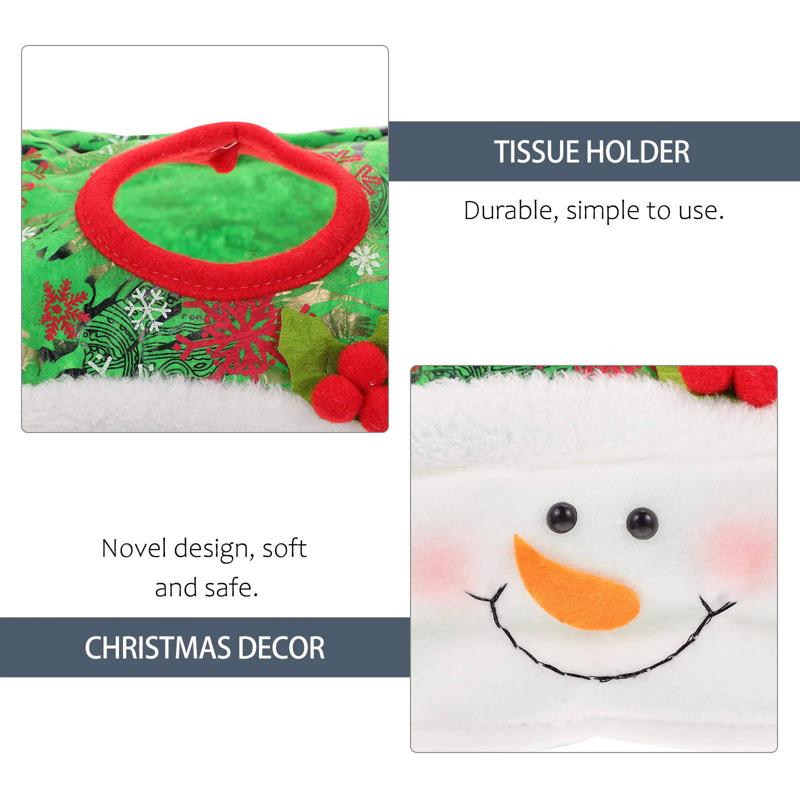 

2 Pcs Christmas Decoration Tissue Set Holiday Holder Creative Boxes Holders Decorative