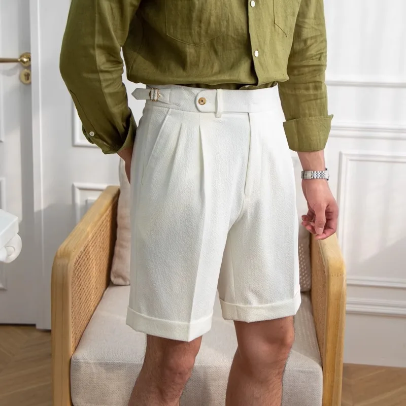 Slim-fit Suit Shorts Men's Summer 2026 New British Casual Five-point Shorts