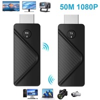 1080P 50M 5G HDMI Wireless Video Transmitter Receiver Extender Adapter Dongle Kit for Cinema Laptop PC TV Monitor Projector