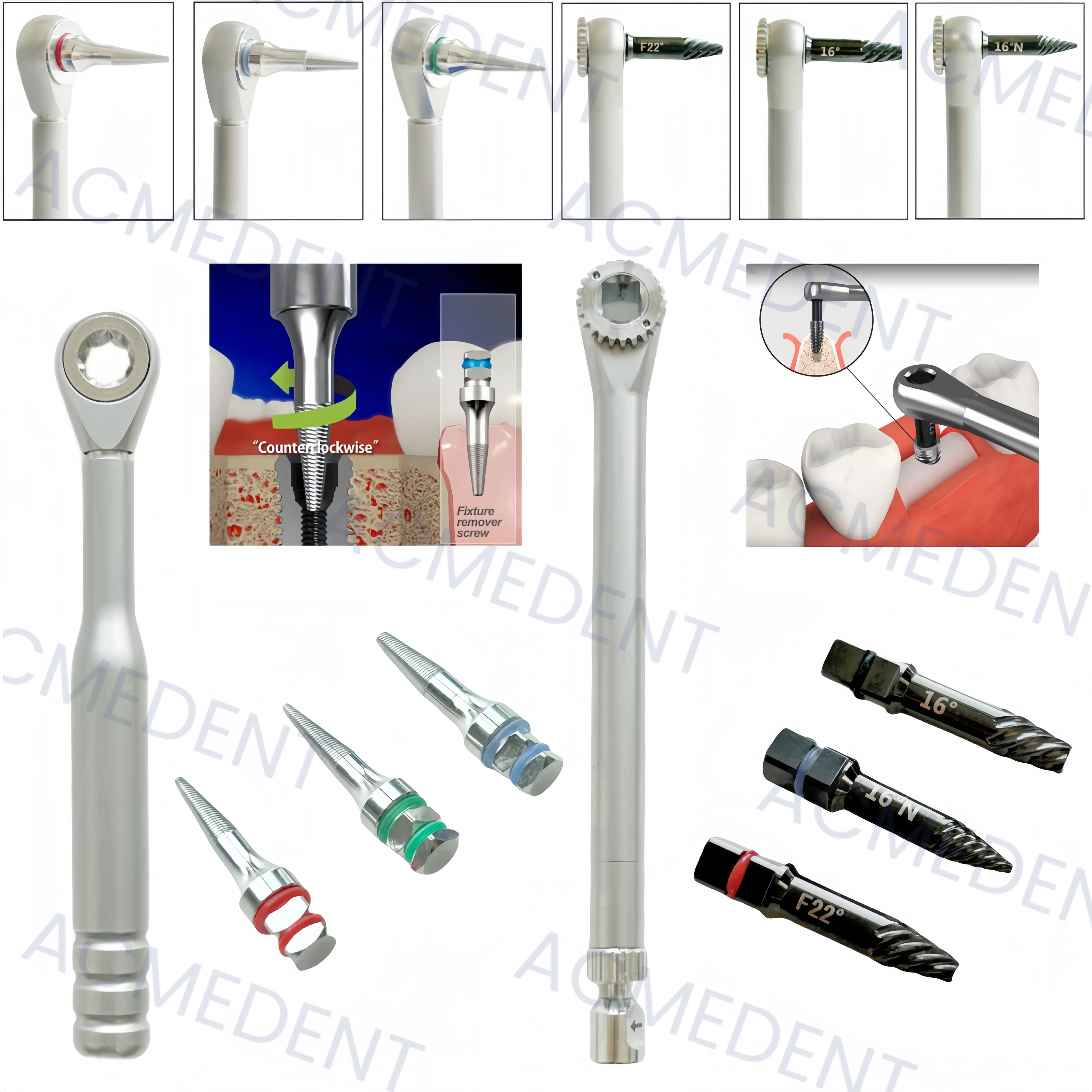 

Dental Driver Ratchet Broken Implants Screw Extractor Reverse Drill Pick Up Extractor Failed Fixture Remove SOS Screws