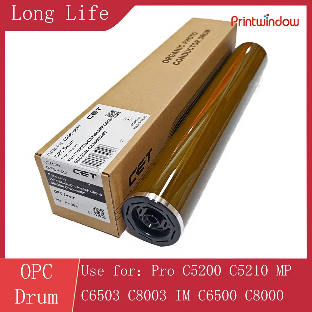 D258-9510 Long Life for CET OPC Drum for Ricoh Pro C5200 C5210 MP C6503 C8003 IM C6500 C8000 CET101062 Cylinder 300K Pages