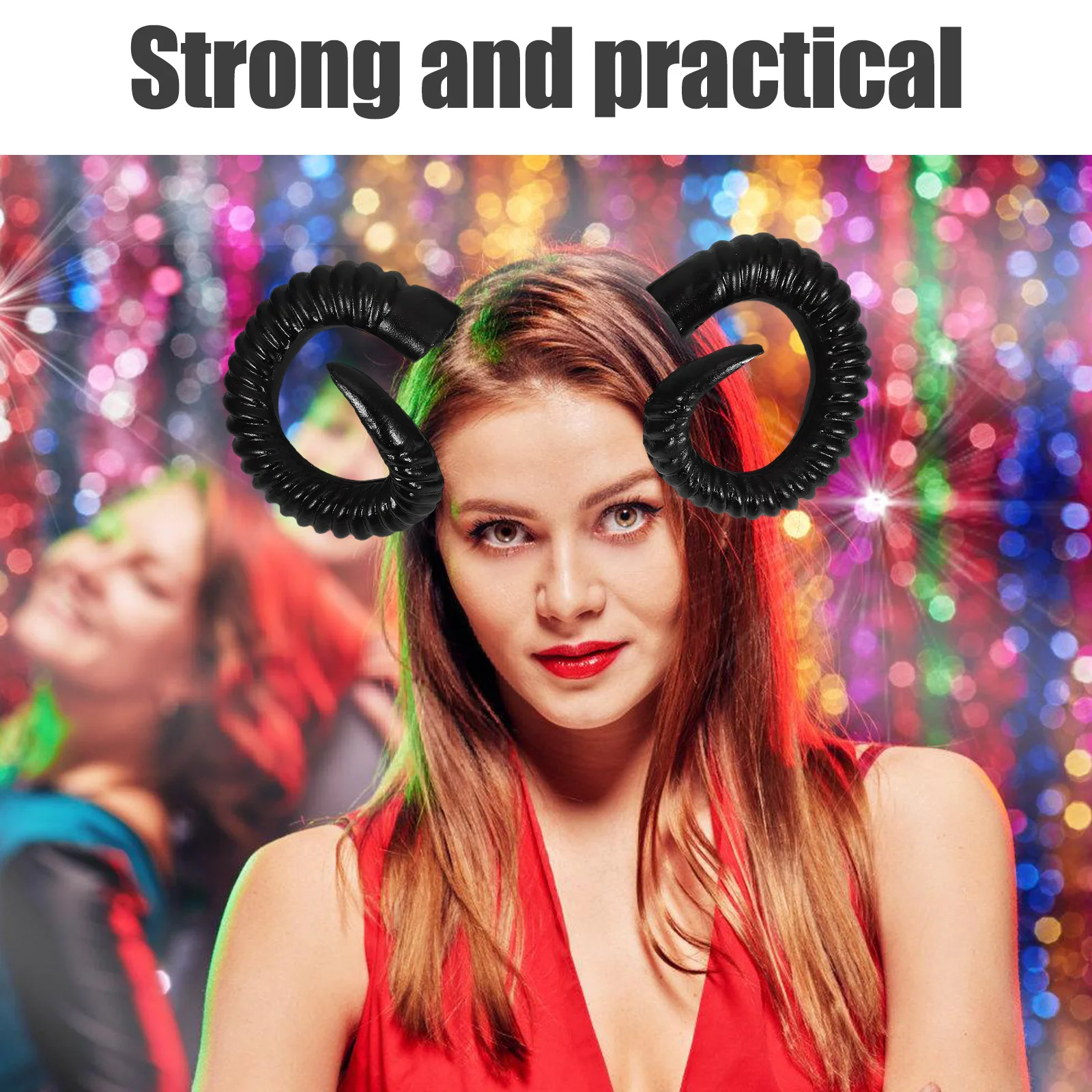 2 쌍 현실적인 염소 뿔 DIY 머리띠 장식 코스프레 의상 소품 할로윈 테마 파티 액세서리