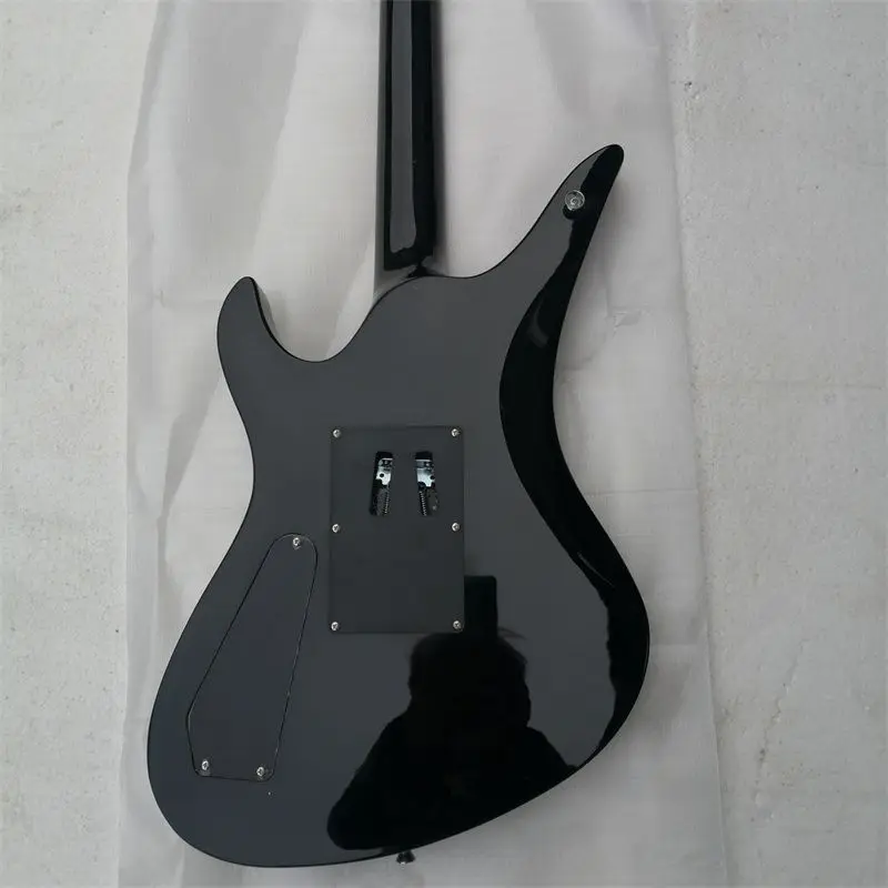 Black and White Striped Electric Guitar, Special, In Stock, 6 Strings Other Colors Can Be Customized Free Delivery