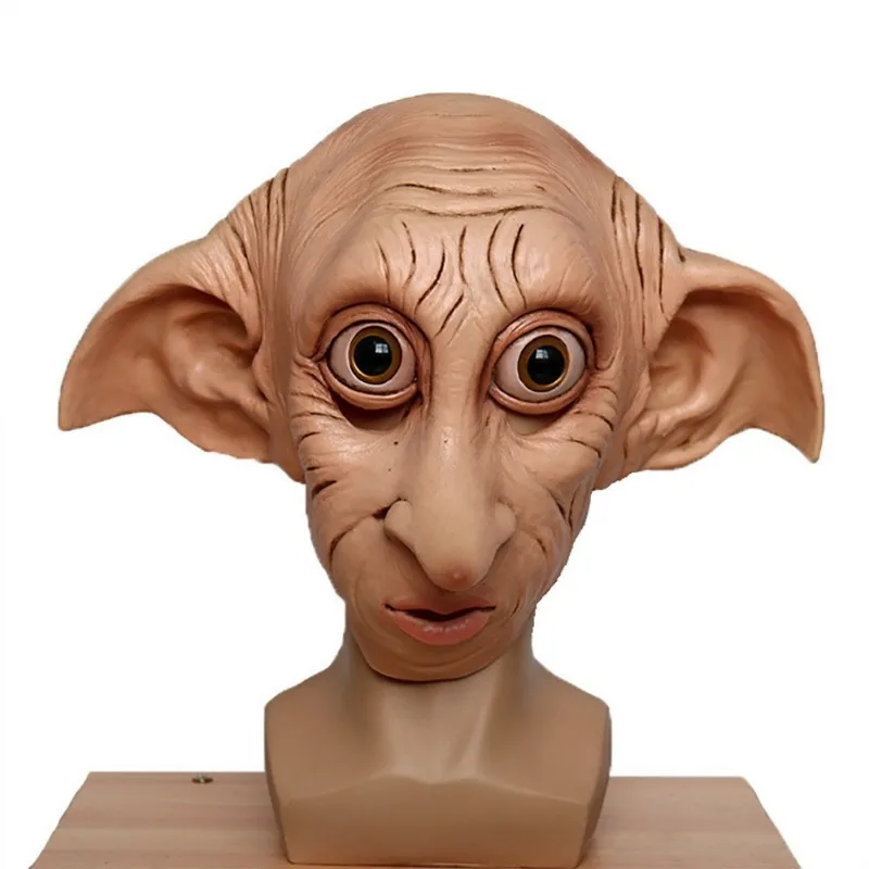 Voldemort Mask Dobby The Elf Mask Kids Hood Harry Movie Cos Horror Thriller Bald Latex Mask Halloween Mask for Adult