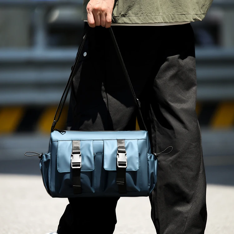 Men's crossbody bag - with adjustable shoulder straps, spacious main compartment and side pockets - for daily work, travel, comm