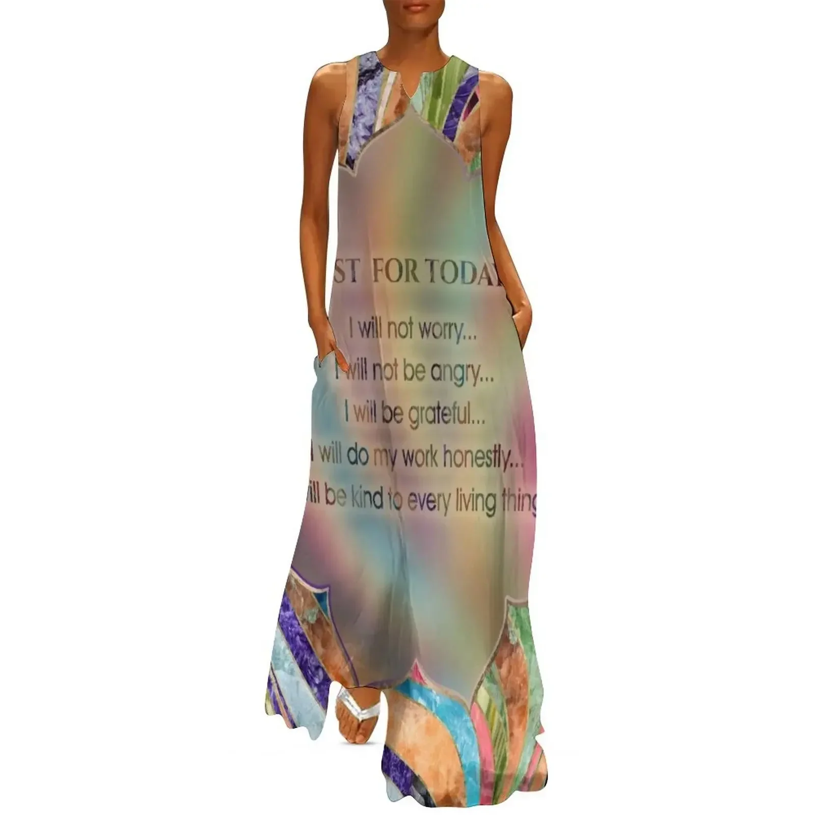 

Reiki Principles - Reiki Precepts Long Dress dress party night Evening dresses women's clothing trend 2025 luxury dresses Dress