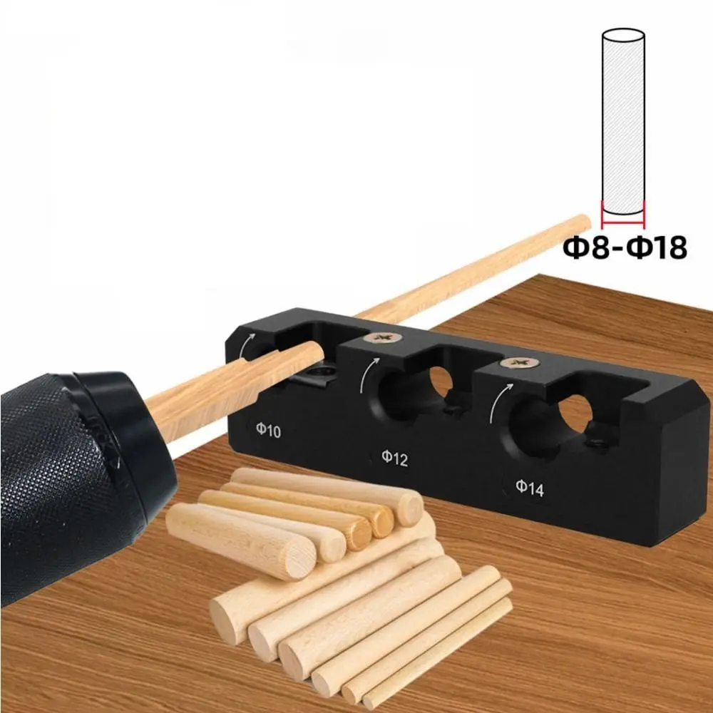 

Woodworking Tool Easy Carryi Hole Locator Round Rod Auxiliary Tool Woodworking Dowel Metric 10mm-14mm Doweling Jig DIY Tools