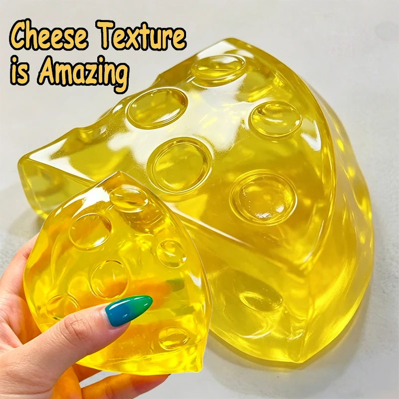 Jouet sensoriel anti-stress en forme de fromage de maltose, mignon et moelleux, à récupération lente, non toxique, pour soulager la tension, apaiser l'humeur, décompresser, à pétrir, idéal pour offrir