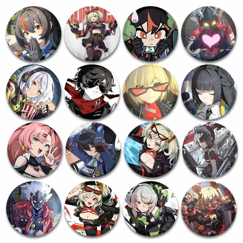 Anime Game Zenless Zone Zero Brooch Cartoon Figure Nicole Demara Billy The Kid Men Badge Creative Soft Button Pin Bag Decoration