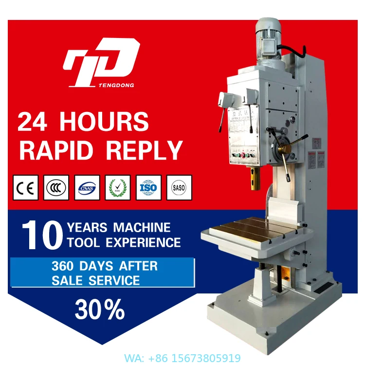 New Tengdong Column Drilling Machine Z5150B PLC Controlled Multifunctional 50mm Max Drilling Diameter 250mm Spindle Travel 4kW