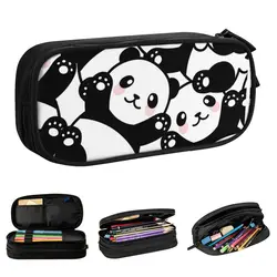 Panda Pencil Case Cartoon Animal Nature Pen Box Bags for Student Large Storage Office Gift Pencil Pouch