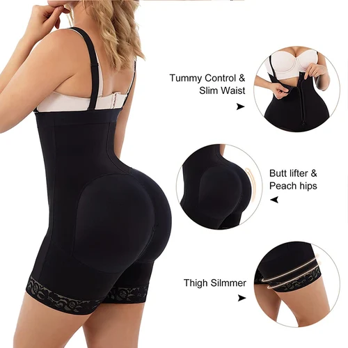 Imagen 2 del producto Fajas Colombianas Shapewear mujeres Control de barriga levantador de glúteos moldeador de cuerpo fajas reductoras y moldeadoras de alta compresión