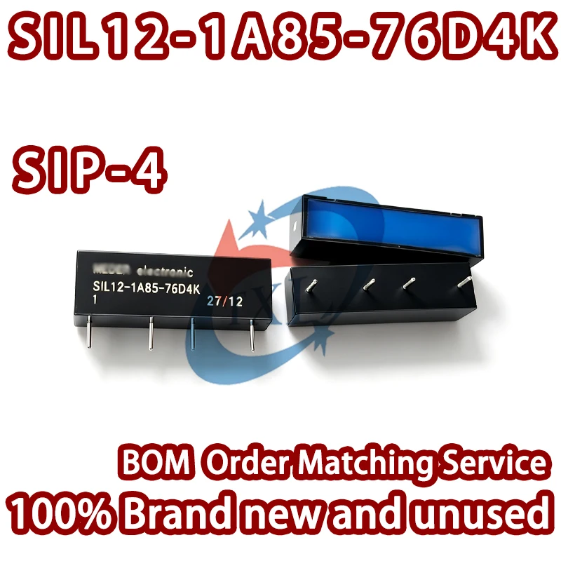 100% Brand New-MEDER SIL12-1A85-76D4K Reed Relay 12VDC SPST-NO 1A 1000V 100W Through Hole SIP-4 Isolation relay